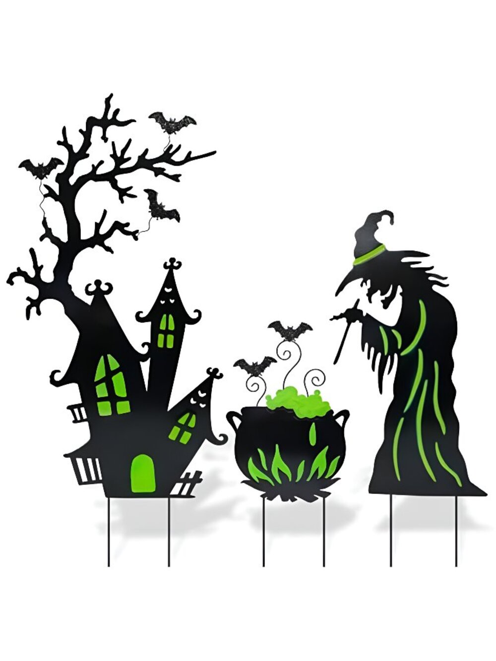 Outdoor Halloween Yard Signs Decorations, 3 Pack Halloween Yard Stakes